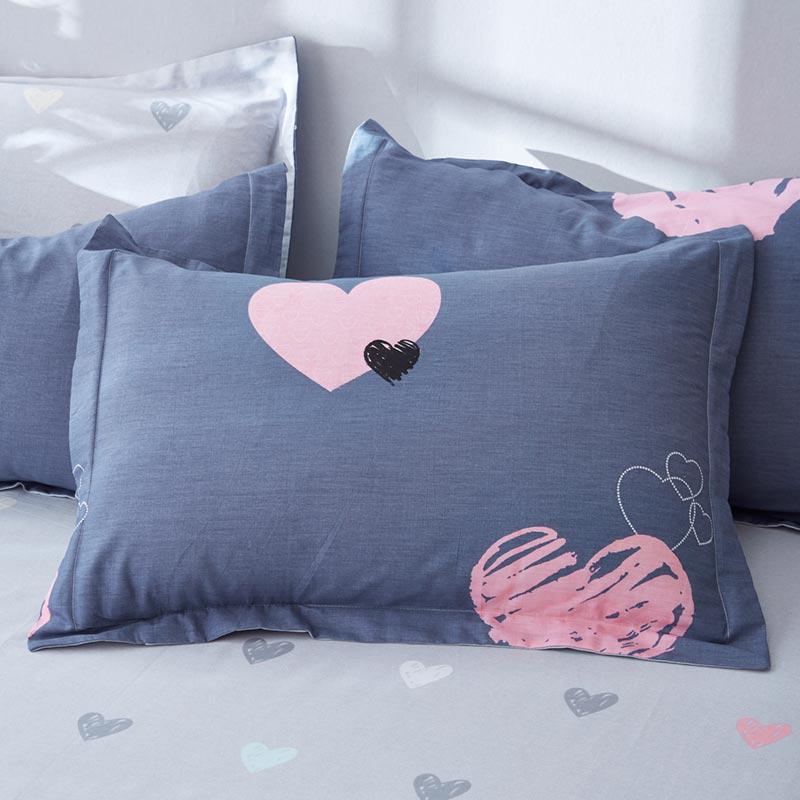100% Cotton Twill Pillowcase Set - 2 Pieces, 48x74cm, Suitable for Single Student Dormitory.