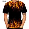 Мужская и женская футболка Cool Flame с 3D принтом Fire Flame, повседневный забавный пуловер, модные топы унисекс