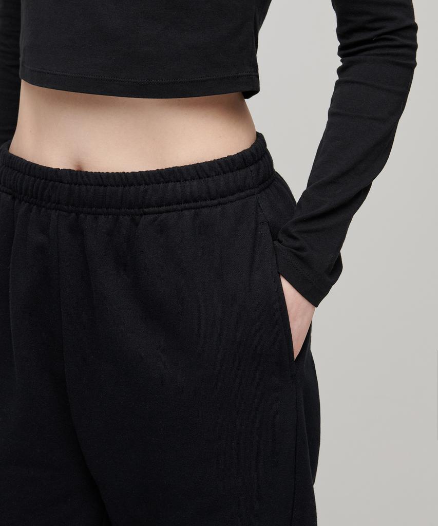 MUSINSA STANDARD WOMAN Женские укороченные спортивные штаны [Черный]