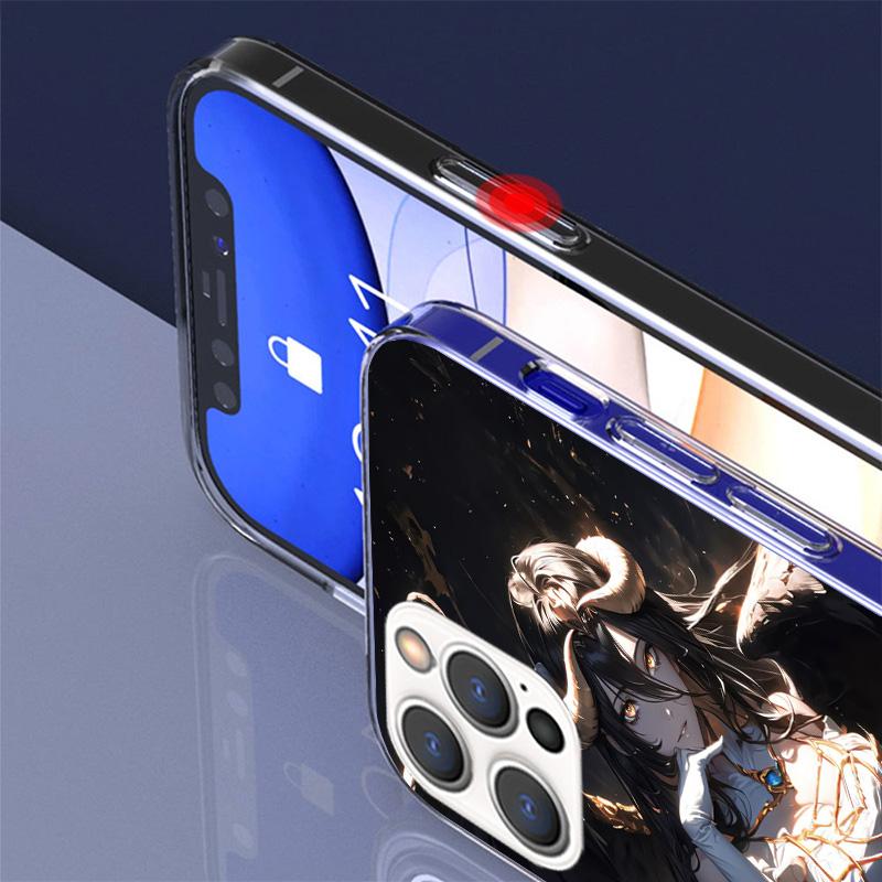 Albedo Overlord Anime Phone Case For iPhone 17 Air 16 15 Pro Max 14 Plus 13 Mini 12 11 Cover 7 8 SE Silicone Shell Print Fundas