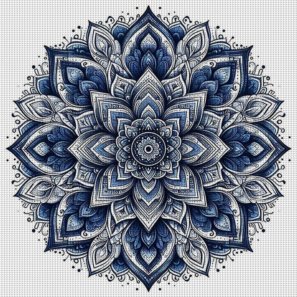 Полная вышивка Эко-хлопковой нитью 11 каунт Счетный узор Набор для вышивания крестом 40x40см