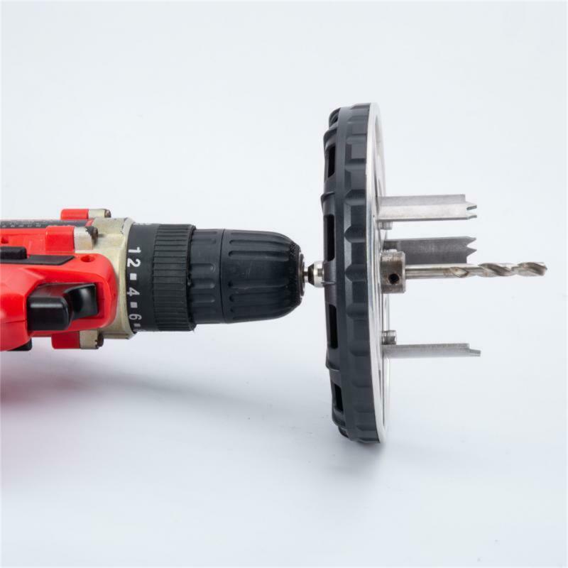 Регулируемая кольцевая пила для деревообработки, сверлильный станок, конструкция с тройным лезвием для аккумуляторной дрели