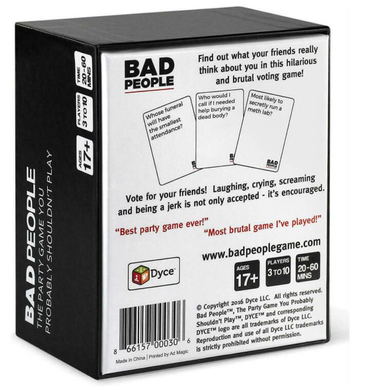 Игры для плохих людей - это все английские карточные игры, настольные игры для семейных вечеринок