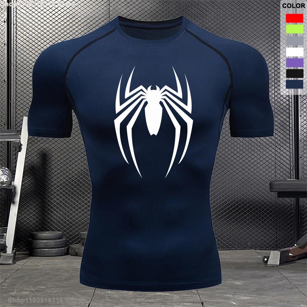 Printed Fitness Shirt Fashionable Running Outdoor Jogging Breathable Sports Short-sleeved Quick-drying Training T-shirt S-3XL