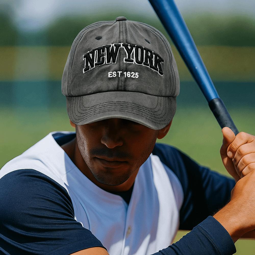 Cotton Sport Duck Tongue Cap Washable Letter Embroidery Sun Hats New York Baseball Cap  Summer