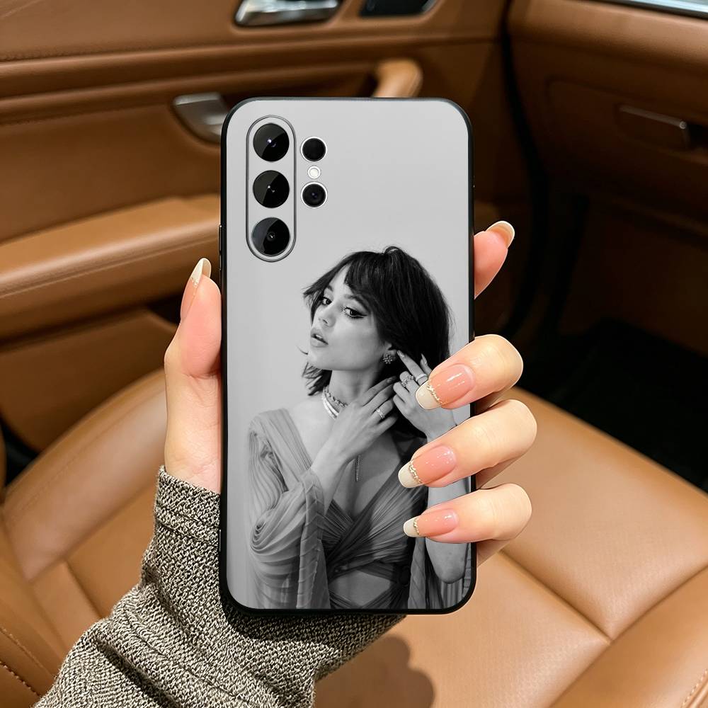 Actress J-Jenna-O- Ortega Phone Case For Samsung S25,S24,S21,S22,,Plus S23,S30,Ultra,S20,Fe,Lite,Black Soft Silicone