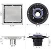 Modern 4 Inch Shower Drain Stainless Steel Square Bathroom Shower Floor Drain