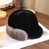 New Women's Autumn and Winter Casual Fur Hat Mink Hair Ear Protection Hat Outdoor Warm Keeping Fashion Fur Baseball Hat