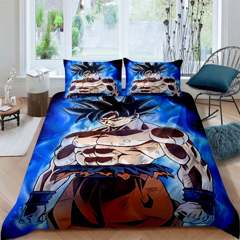2026 New Dragon Ball Duvet Cover and Pillowcase Bedding Set—Available for Single, Double, Queen, and King-Size Beds.