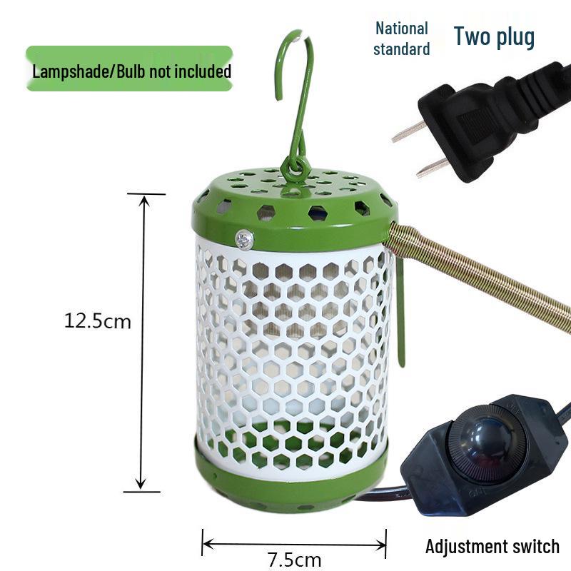 Parrot & Reptile Heat Lamp with Bite-Proof, Anti-Scald Mesh Cover