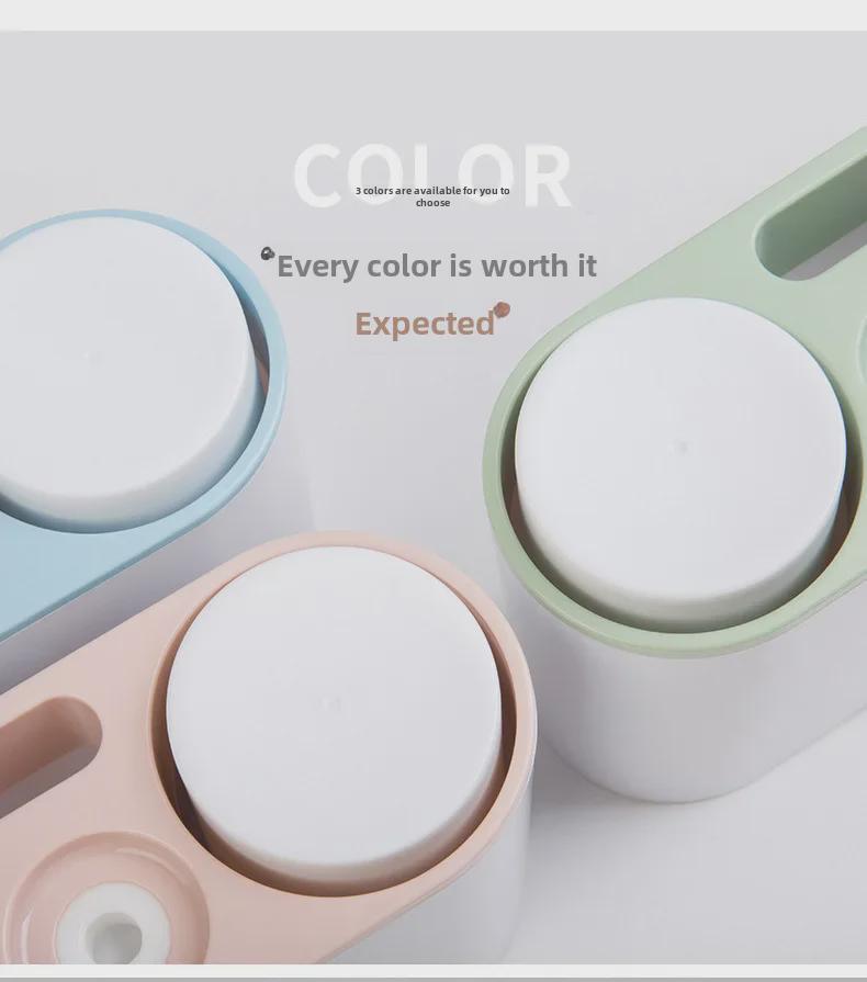 Дозатор зубной пасты и держатель зубных щеток Yikeke для семьи из четырех человек — настенный, не требует сверления