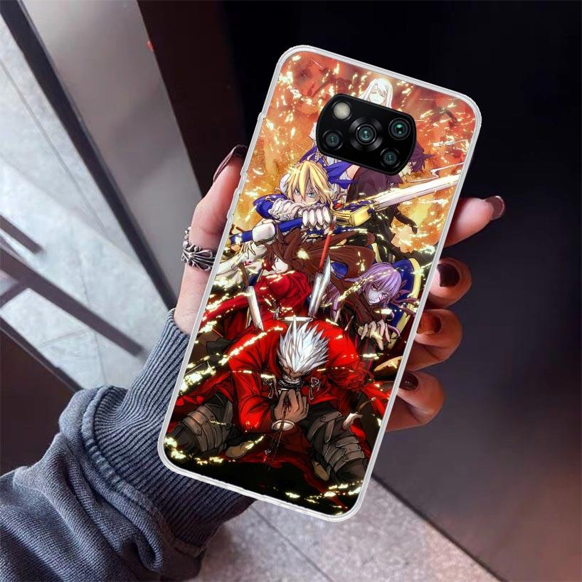 Fate Zero Stay Night Gilgamesh Phone Case For Xiaomi Poco X7 X6 X5 Pro F7 Ultra Redmi 15C 15 13 13C 12 12C 10 10A 10C 9 9A 9C 9T