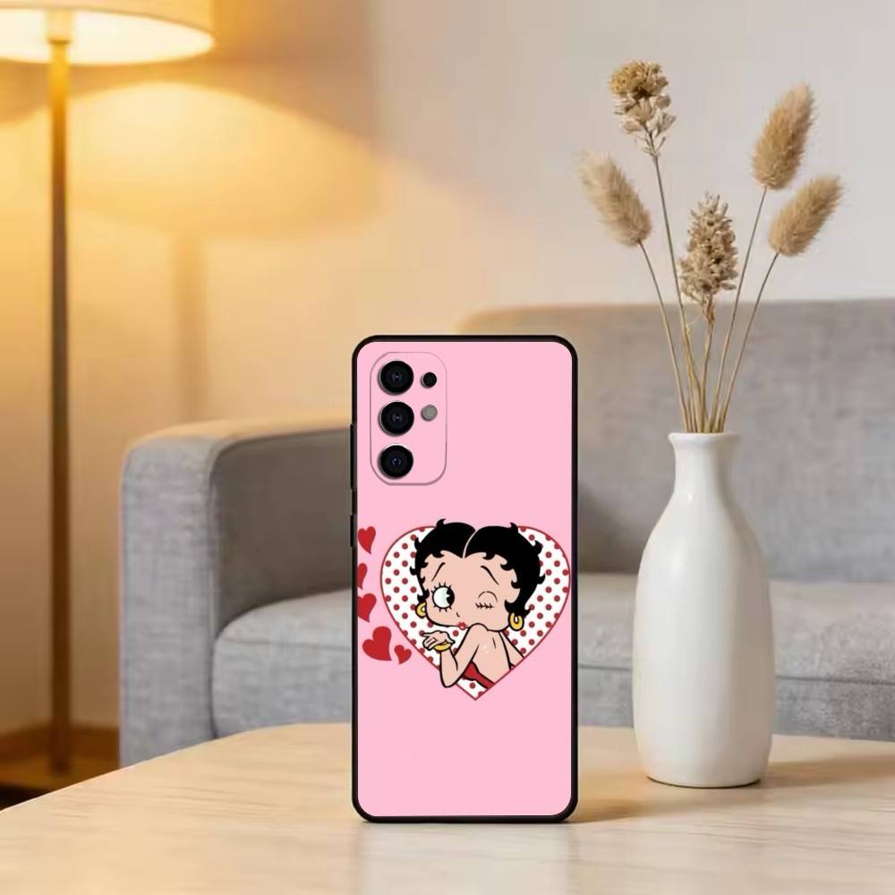 Be-Tty Boo-P Phone Case Black Silicone Soft For Samsung S25,S24,S21,S22,S23,S30,Ultra,S20,Plus,Fe,Lite