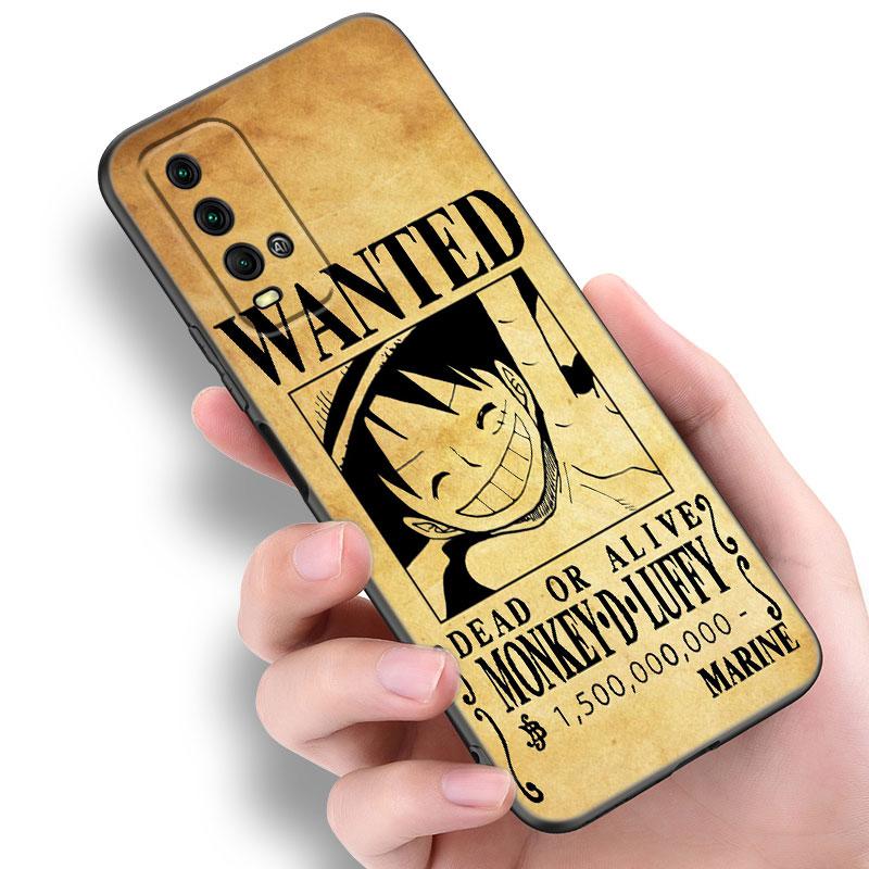 Anime One Piece Luffy Black Phone Case For Xiaomi Redmi 7A 8A 9A 10A 11A 9C 10C 12C 13C 11 Prime A1 A2 Plus 12 4G Note 9T 12R
