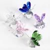 High End Crystal Butterfly Figurine Light Luxury Home Decor Glass Animal Art Crafts Creative Living Room Decoration Accessories
