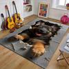 Ковер-иллюзия 3D Немецкая овчарка - Забавный декор на тему питомцев для детских комнат Новинка Коврик для пола Противоскользящий ковер можно стирать в машине