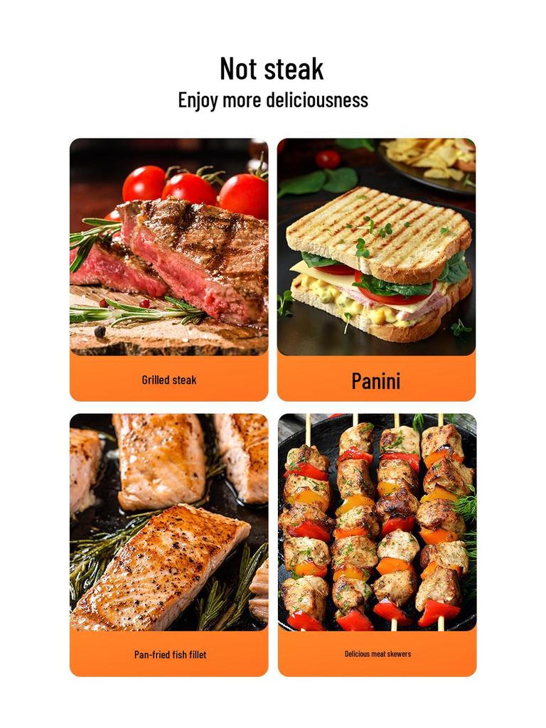Cross-Border Multi-Functional Breakfast and Panini Grill Machine