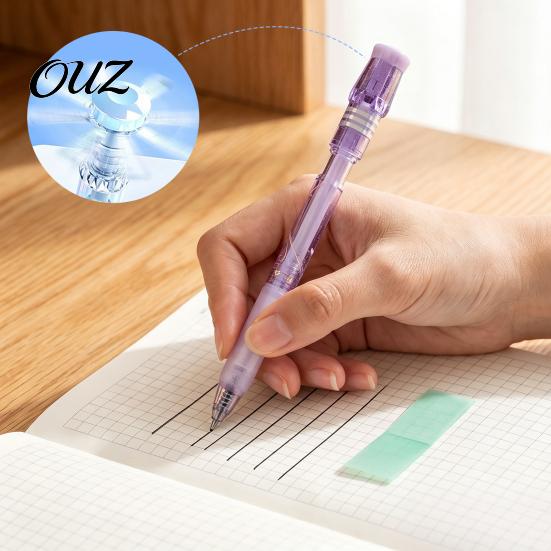 Student School Supplies Turbine Spinning Gel Pen, Stress Relief Gyro Top Quick-drying Smooth Writing Fine Point Pens 0.5mm Black Ink Pen for