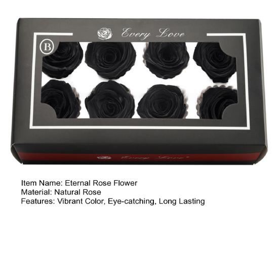 8 шт., вечные цветы розы, яркие цвета, естественный вид, вечное цветение, консервированный цветок ручной работы, украшение в виде розы