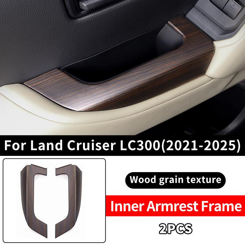 For 2021-2025 Toyota Land Cruiser 300 High Configuration Peach Wood Texture Interior Accessories LC300 Upgraded Modification