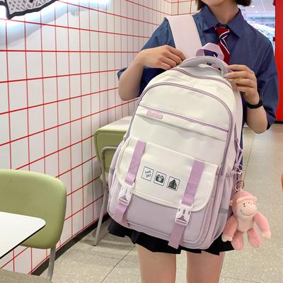 Новый школьный рюкзак для старшеклассниц Простой рюкзак для учеников средней школы Легкий Милый Универсальный Вместительный Студенческий рюкзак