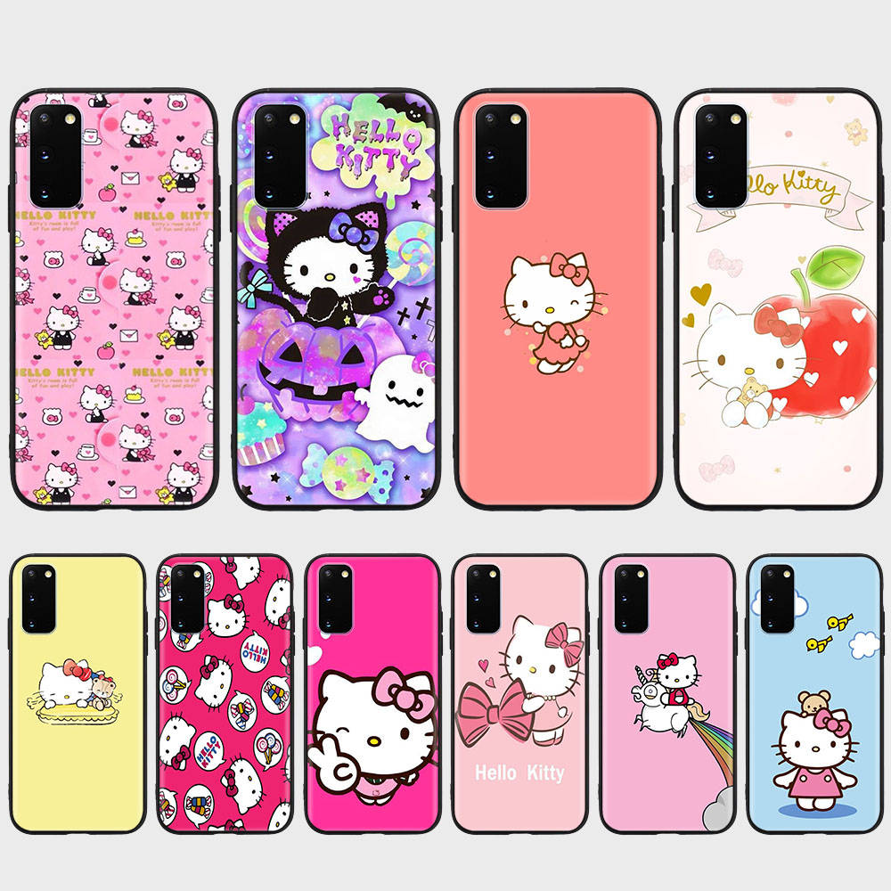 KT68 Прекрасный чехол Hello Kitty для Samsung A04 A14 A23 A34 A54 M23 M33 M52 M53 Realme 10 9 C30S C35 C55 VIVO Y02S Y21 Y33S Y51 X80 Pro Прозрачный чехол