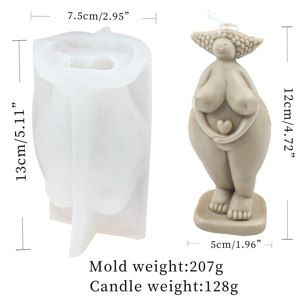 3D Форма женского тела Форма для свечей Поза йоги для мыла ручной работы Эпоксидная смола полимерная глина DIY Ароматизированный гипс Эпоксидная смола