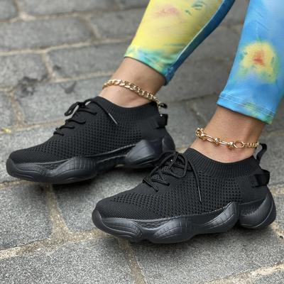 Модная женская повседневная обувь, модные дышащие кроссовки на платформе с сеткой для ходьбы, женская обувь 2024 года, вулканизированная обувь для спортзала, женская обувь