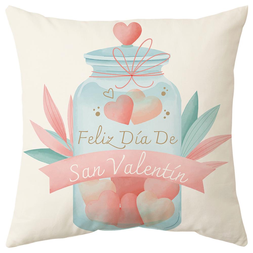 Новый скандинавский розовый подарок на День святого Валентина Любовь Мультяшная подушка для автомобиля Поддержка для поясницы Подушка для дивана