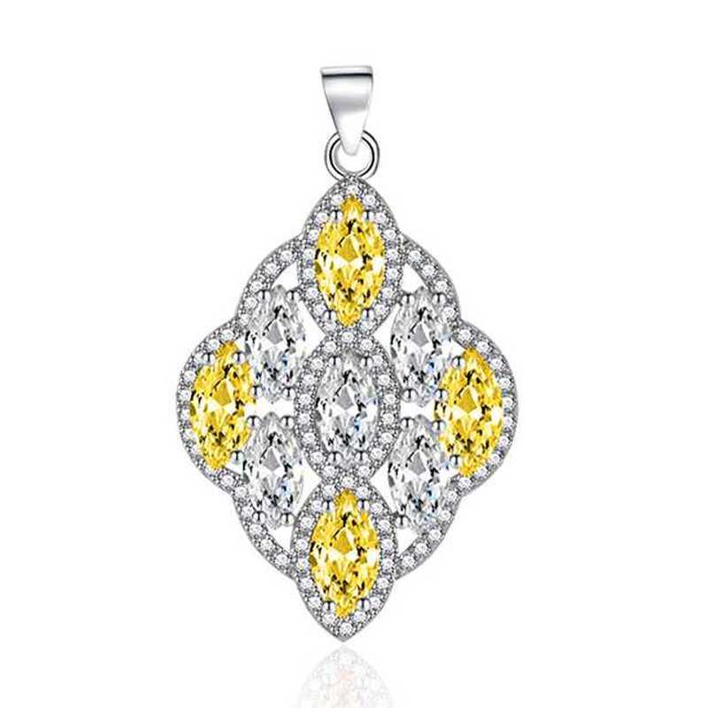 Sace Gems Классический роскошный циркон для женщин кулон ожерелье ювелирные изделия свадебное обещание вечерние подарок