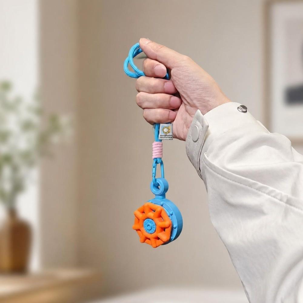 Creative Water Valve Spinner Pendant 3D Printed Rotatable Fidget Toy Valve Keychain Bag Accessory