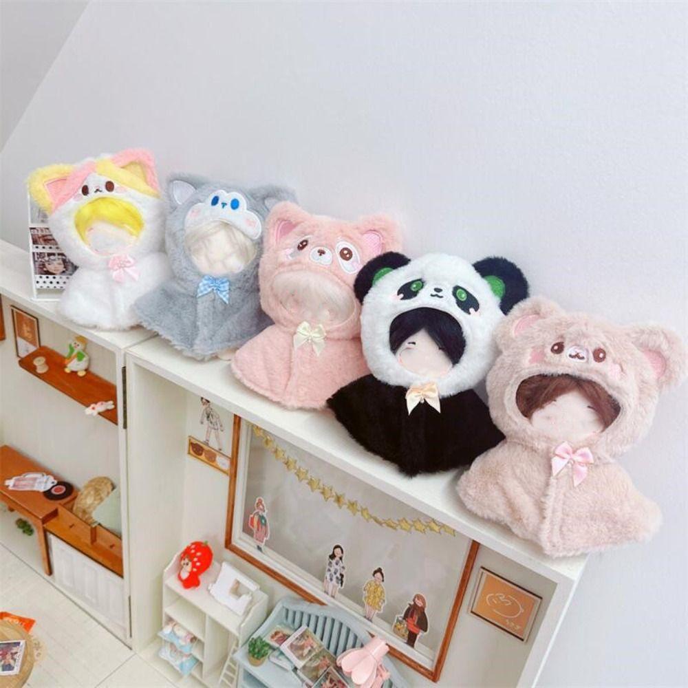 10CM Doll Plush Cloak Toys Accessories Doll Clothes Gift Cartoon Animal Shawl