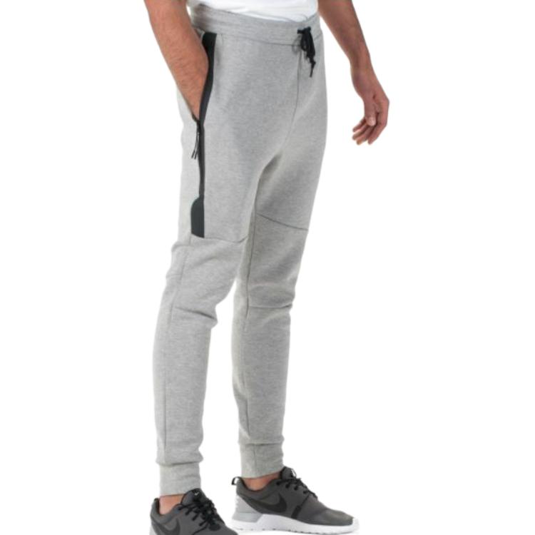 Nike Спортивные штаны Tech Fleece 1 мм, темно-серый меланж/черный, унисекс, уличный стиль 545343-065