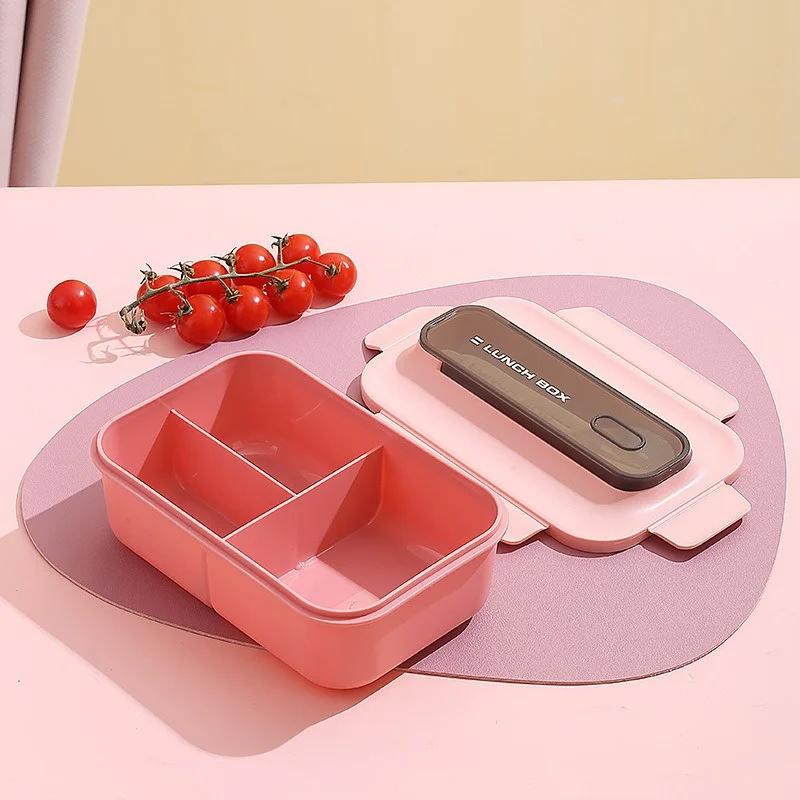 1200/1500Ml Lunch Box Portable Double-Layer Student Bento Box With Fork Spoon Outing Picnic Box Leakproof Food Storage Container