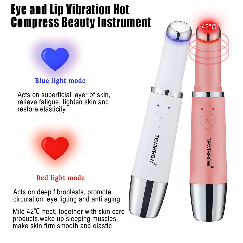 TEWIRROW Ионный массажер для лица для глаз, против старения, против морщин под глазами и для удаления темных кругов