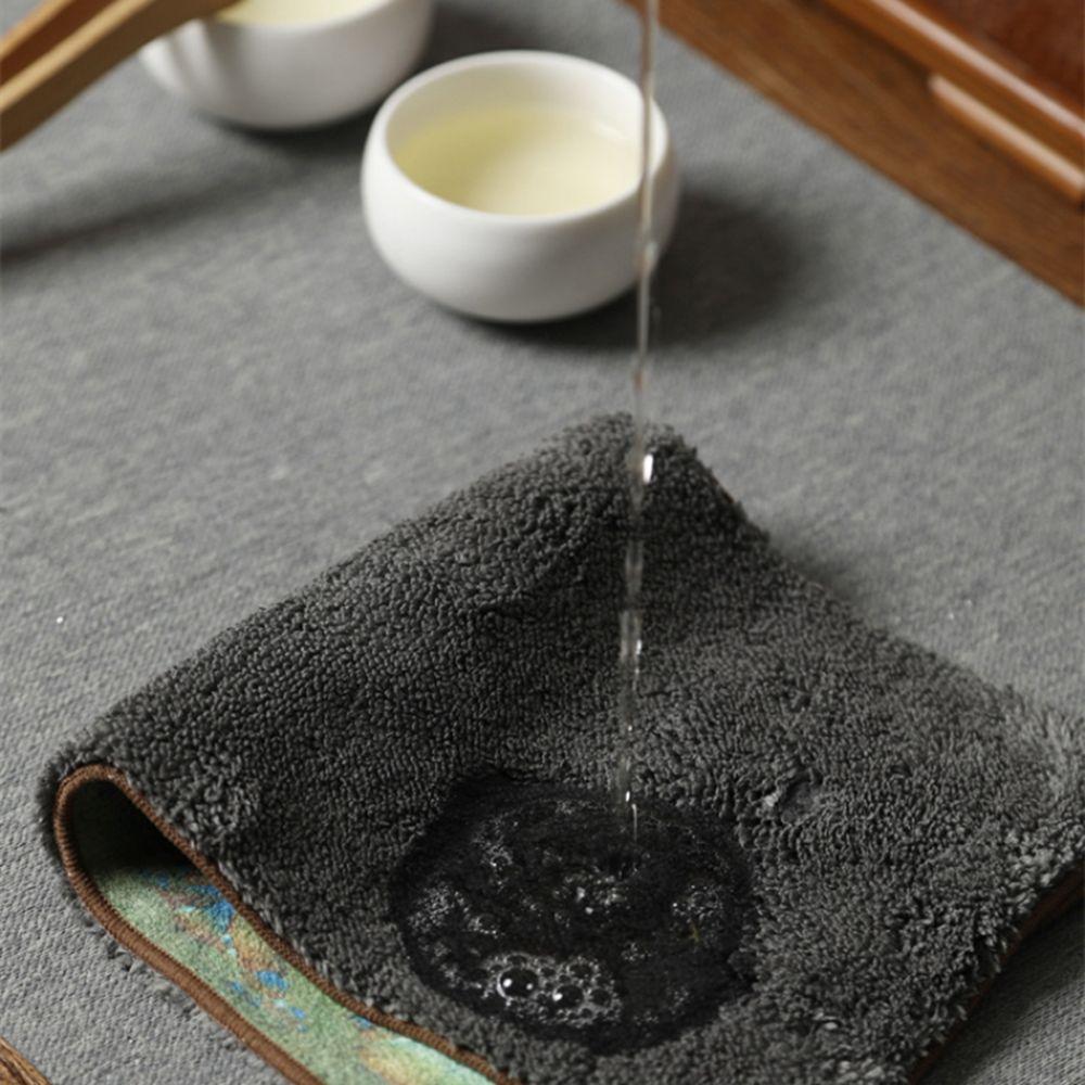 Thick Tea Set Accessories Table Cleaning Professional High-end Table Mats Rag Tea Towel Tea Napkin