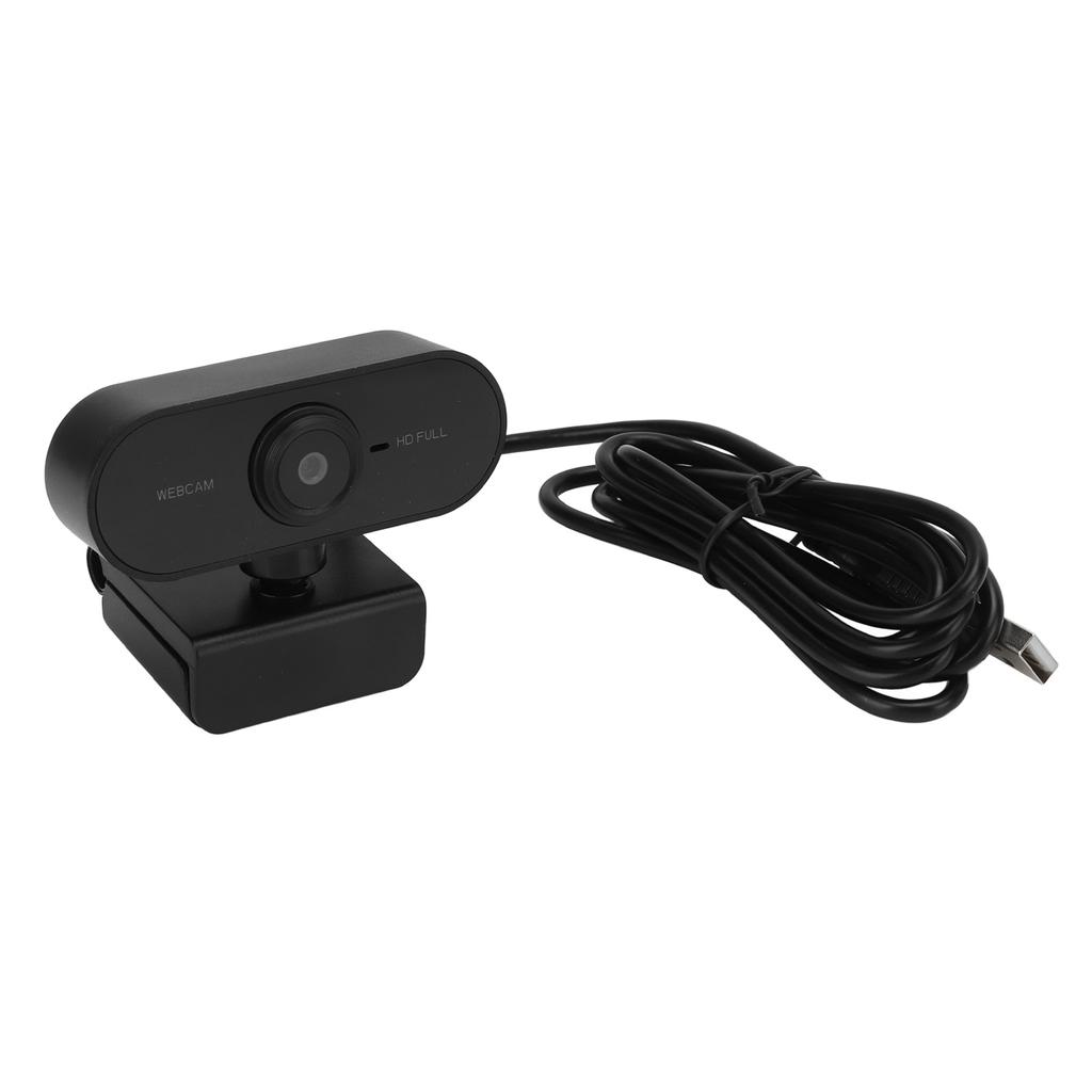 Webcam 1080P HD Built in Microphone USB2.0 Plug and Play Online Class Video Live Camera for Desktop Laptop PC