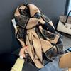 Imitation Cashmere Scarf Women's Autumn and Winter New Retro Totem Shawl Thickened Warm Loose Beard Scarf