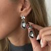 Модные и Роскошные Квадратные Серьги-Подвески со Сверкающими Стразами Очаровательные Украшения для Длинных Серег Женские Модные Украшения