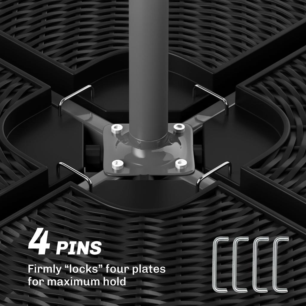 52kg Four Piece Fillable Cantilever Parasol Weight Set