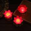 Buddhist Temple Lotus Lamp Buddhist Hall Lanterns Led Electronic Candle Lamp Lotus Wishing Light Temple Festival Decoration