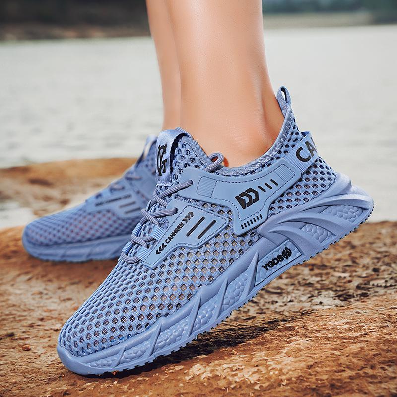 Модные кроссовки CYYTL Дышащая сетчатая летняя обувь для мужчин Повседневная уличная обувь для тенниса, пешего туризма, роскошная беговая обувь на платформе, спортивные дизайнерские лоферы