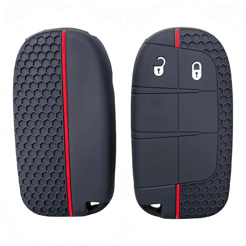 Силиконовый чехол для автомобильного ключа для Dodge Ram Charger Journey Durango Jeep Grand Cherokee Chrysler Keyless Fob Shell Holder