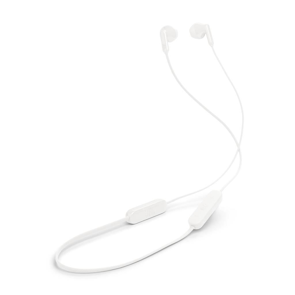 JBL TUNE235BT Наушники-вкладыши с шейным ободком, встроенным микрофоном, 25-часовой батареей, 3-кнопочным пультом, водонепроницаемостью IPX4, белые