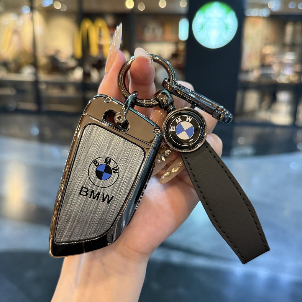 Leather Car Remote Key Case Cover Shell Fob For BMW X1 X3 X5 X6 X7 1 3 5 6 7 Series G20 G30 G11 F15 F16 G01 G02 F48 Keyless PS9