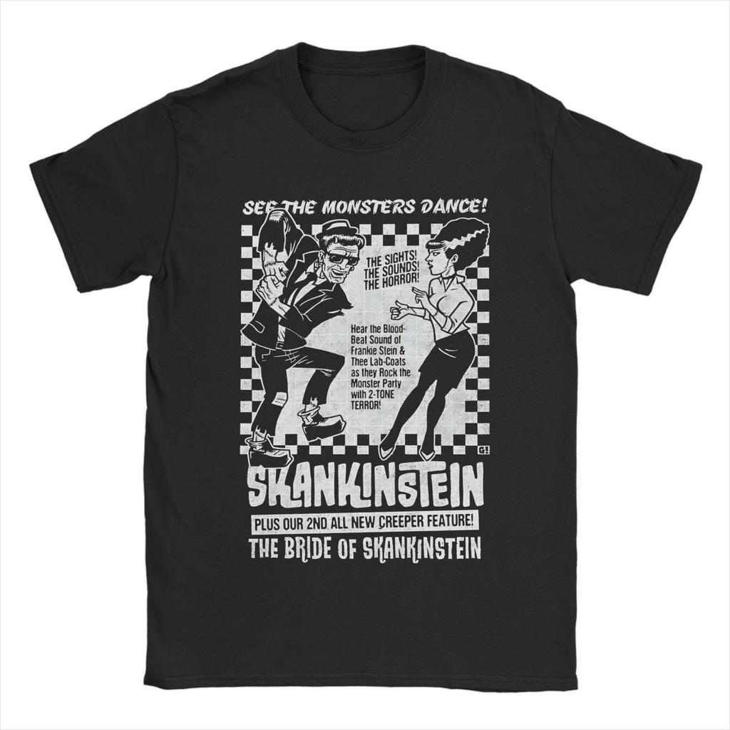 Футболка Frankenstein Skankinstein для мужчин и женщин, оригинальная футболка из чистого хлопка, с круглым вырезом и коротким рукавом, летняя одежда.