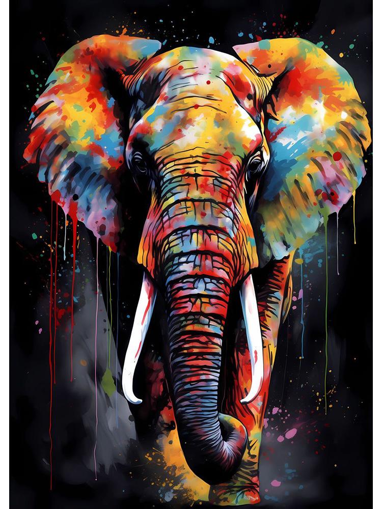 Сурикат Слон Морская Выдра Лев Красочные Животные С Капает Плакат Холст Картина Симпатичные Животные Настенное Искусство Для Комнаты Домашний Декор