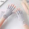 Thin Sun Protection Gloves Elastic Cotton Gloves Fashion Anti-UV Mittens  Women Girls