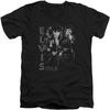 Elvis Presley Leathered Unisex Adult V-Neck T Shirt for Men and Women
