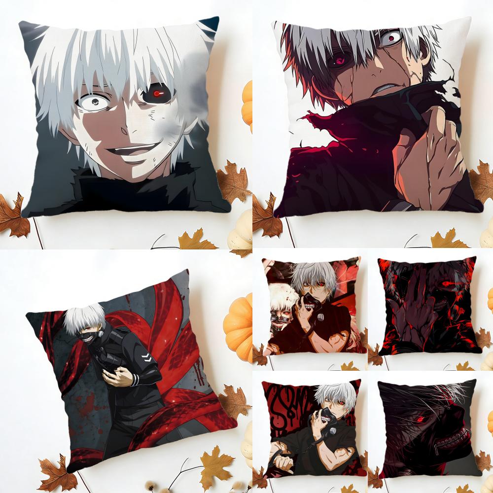 Tokyo Ghoul Наволочка Стираемая Льняная Наволочка Мягкая для Дивана Кровати Уютный Декор Домашней Комнаты